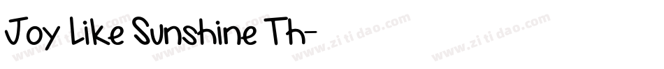 Joy Like Sunshine Th字体转换
